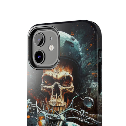 Skull Motorcycle Rider, Ready to Tear Up Road On Beautiful Bike 9 Tough Phone Cases