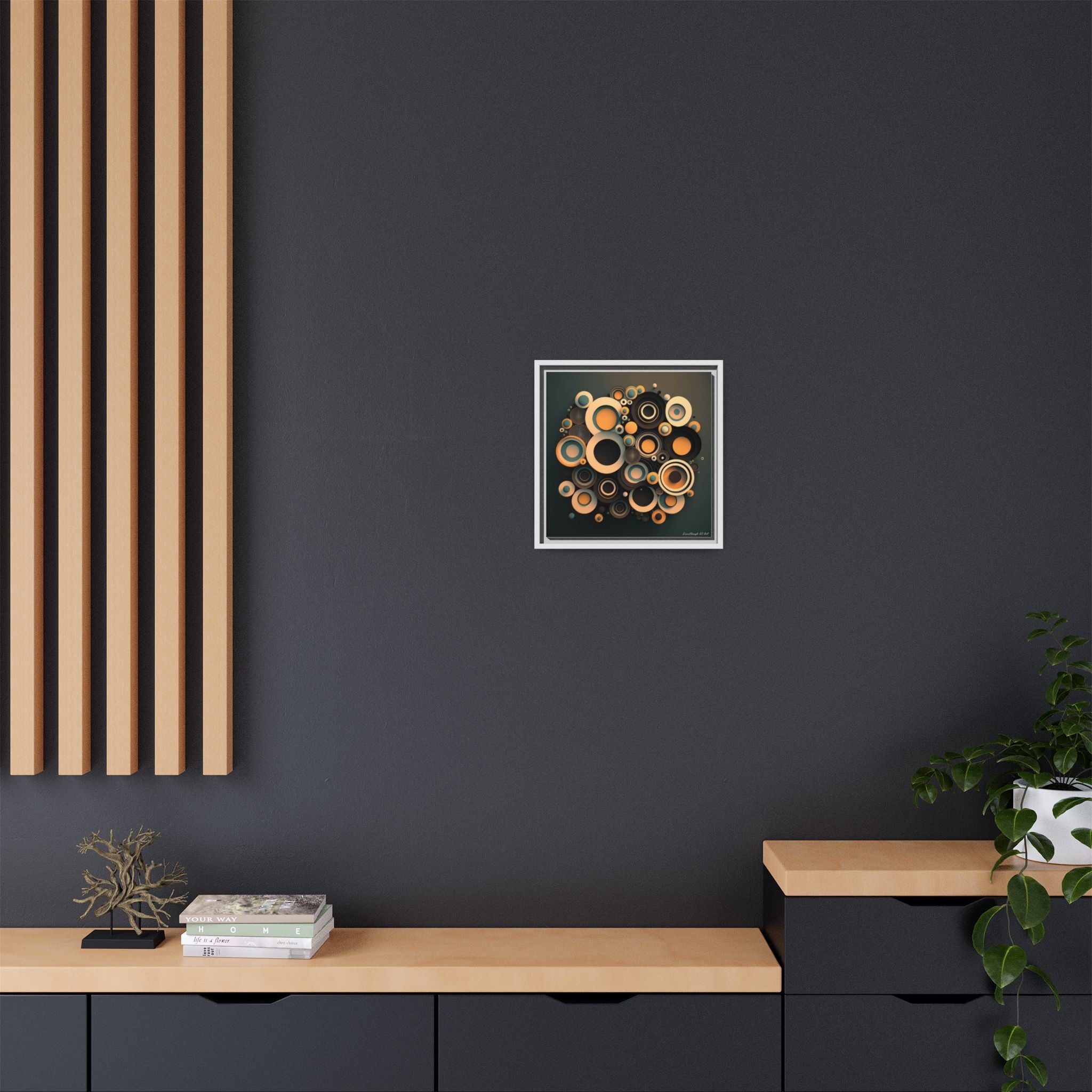 Concentric Harmony, Art Print — Colorful Modern Wall Canvas