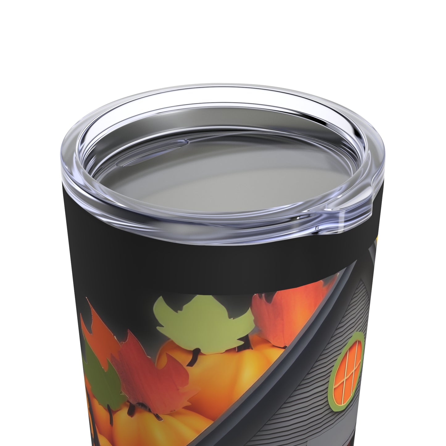 Fall Home With Black Cat And Pumpkins Tumbler 20oz