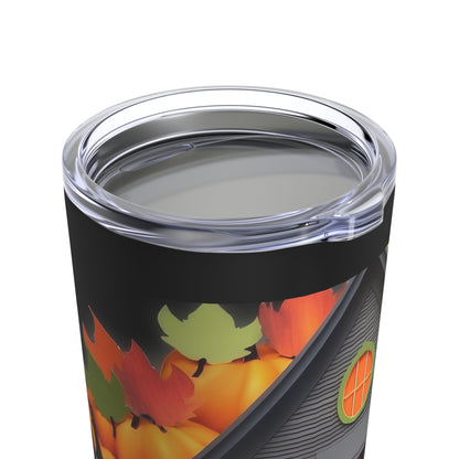 Fall Home With Black Cat And Pumpkins Tumbler 20oz