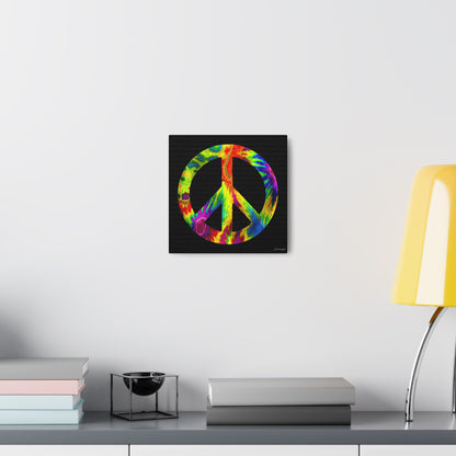 Coolio Tie Dye Hippie Peace Sign 6 Canvas Gallery Wraps