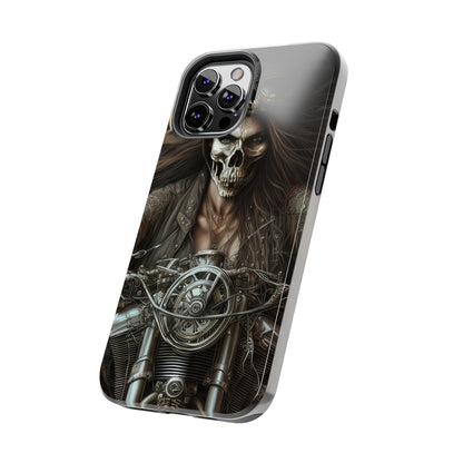 Skull Motorcycle Rider, Ready to Tear Up Road On Beautiful Bike 10 Tough Phone Cases