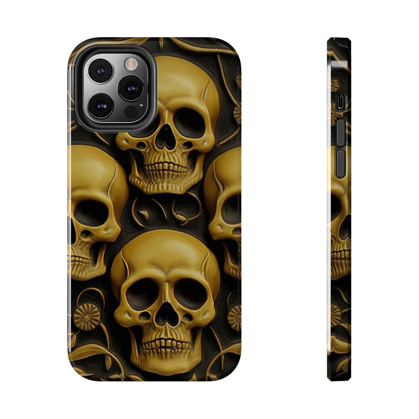 Metallic Chrome Skulls and classic Designed 18 Tough Phone Cases