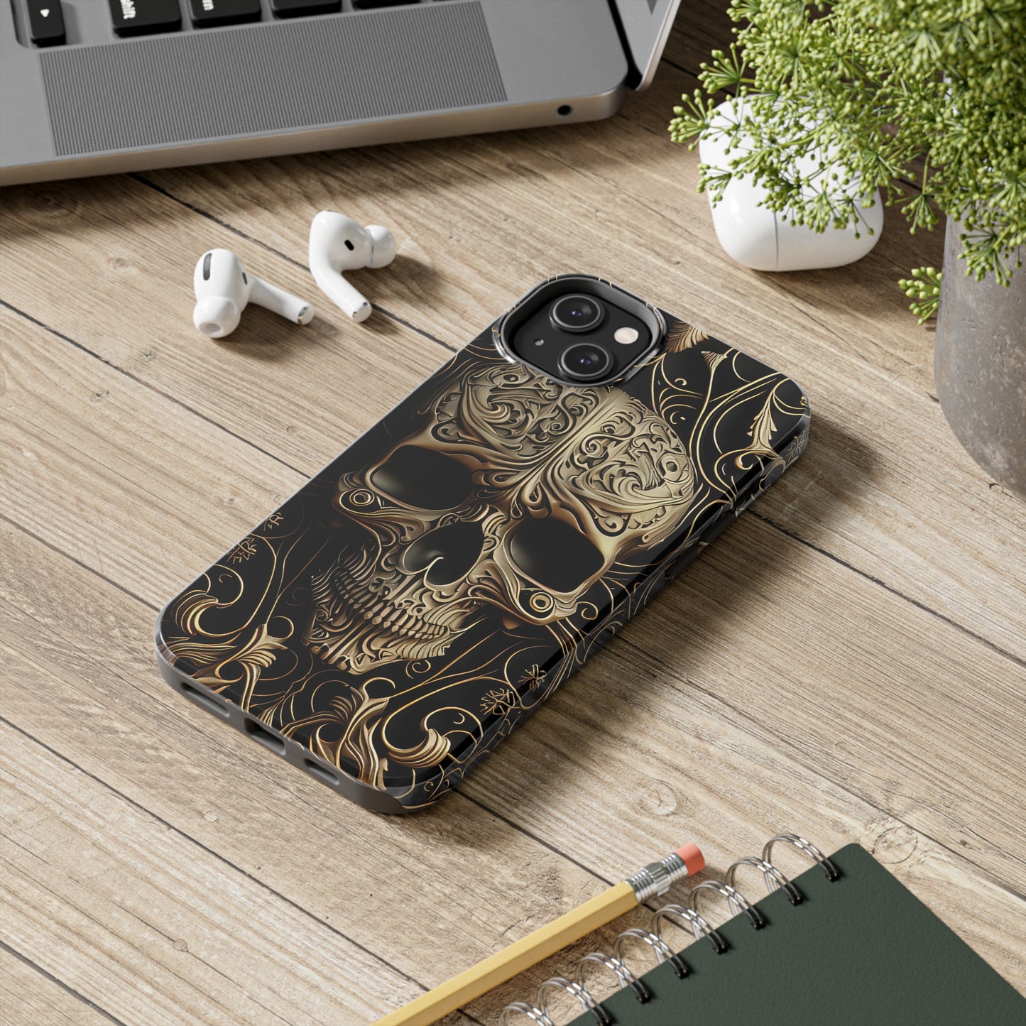 Metallic Chrome Skulls and Classic Designed 8 Tough Phone Cases