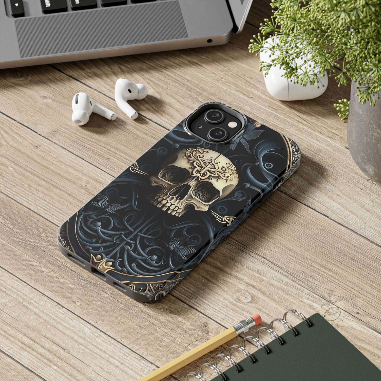 Metallic Chrome Skulls and classic Designed 6 Tough Phone Cases