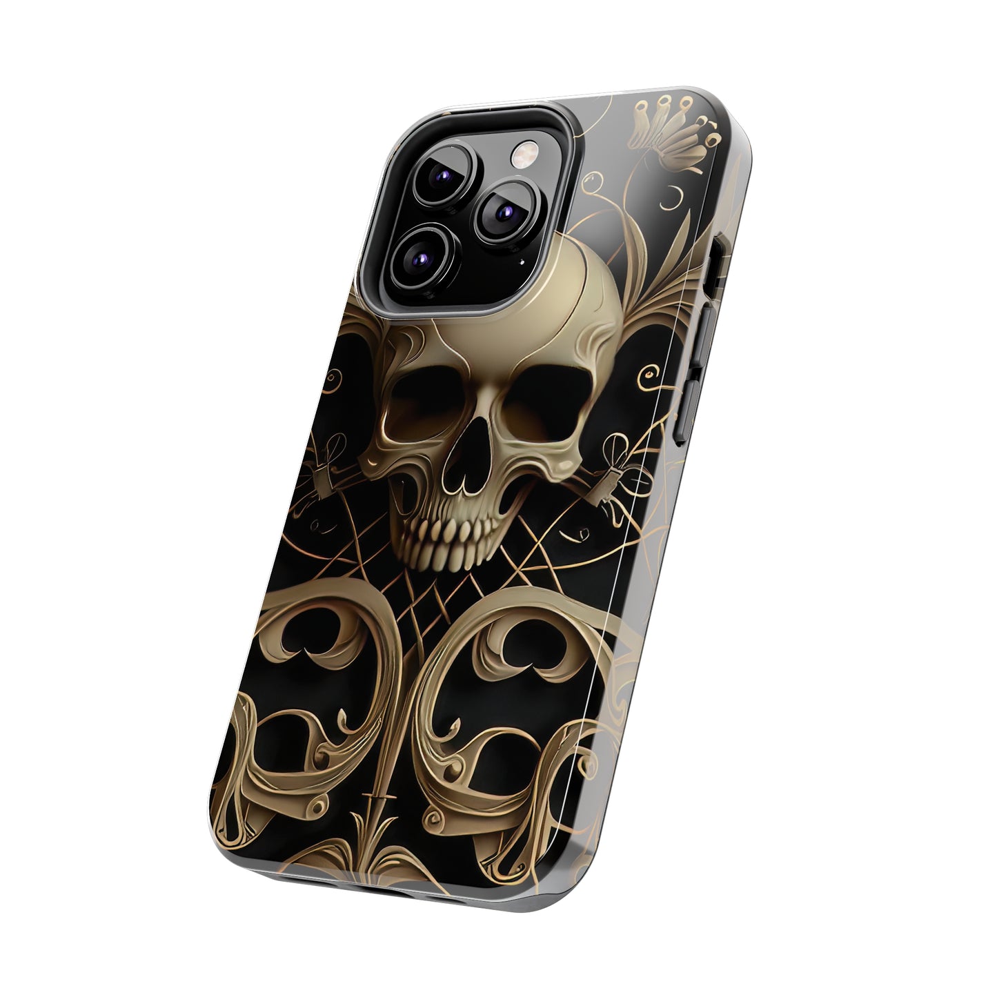 Metallic Chrome Skulls and classic Designed 1 Tough Phone Cases