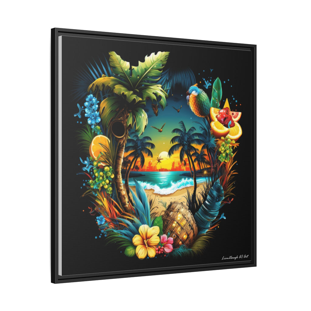 Island Rhythm at Dusk, Art Print — Colorful Modern Wall Canvas