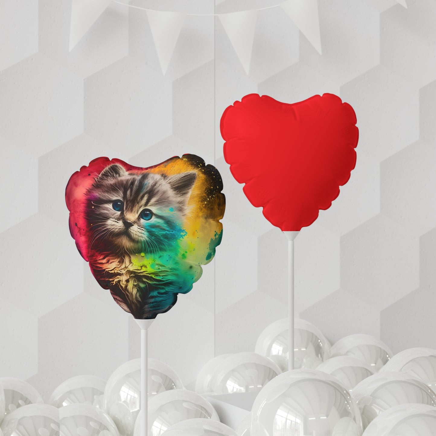 Pretty Kitty Style One Balloon (Round and Heart-shaped), 11"