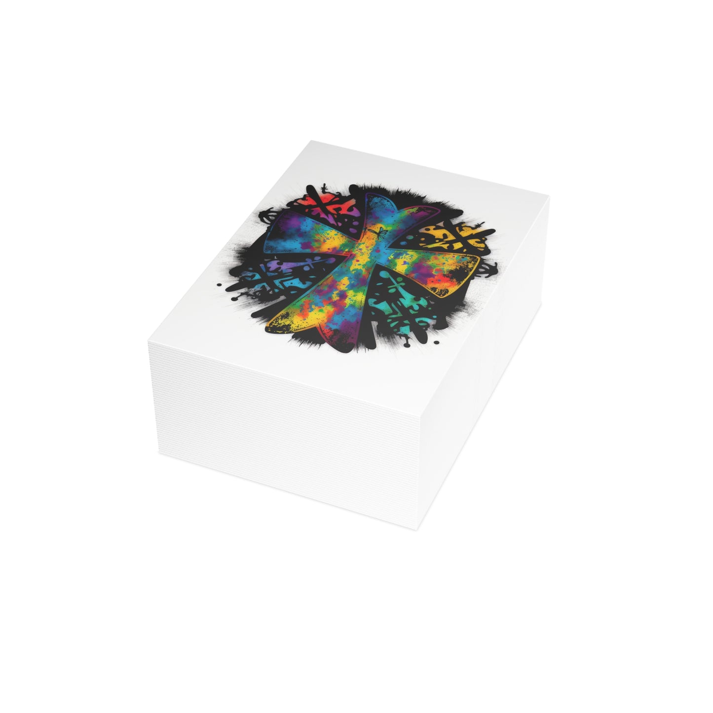 Beautiful Butterfly Tie Dye Cross Gorgeously designed Style 7 Postcard Bundles (envelopes included)