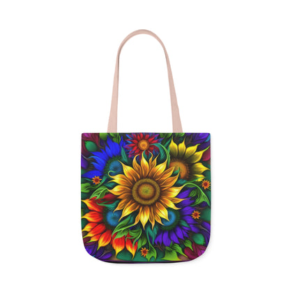 Bold And Beautiful Flowers Style Four Polyester Canvas Tote Bag (AOP)