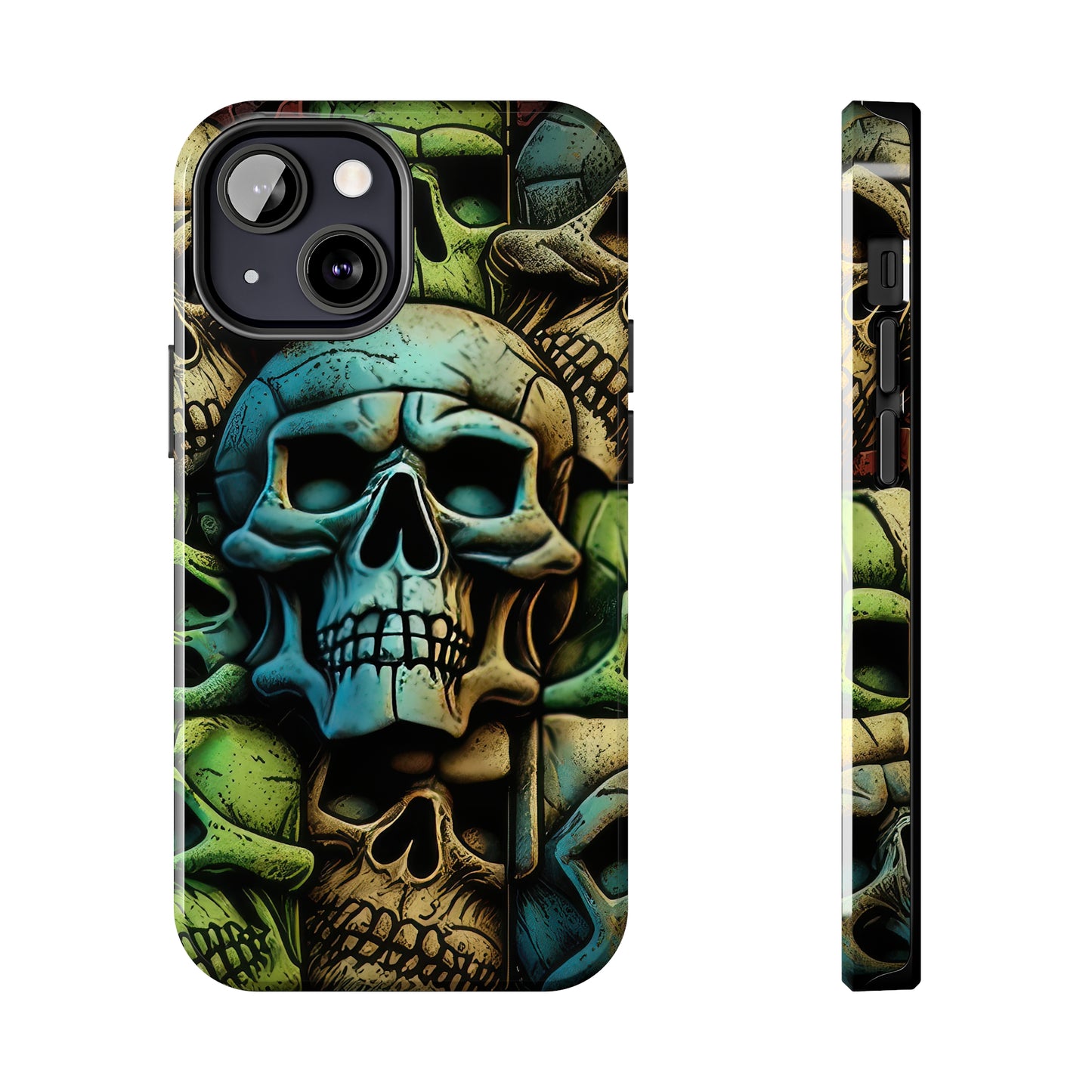 Metallic Chrome Skulls and classic Designed 13 Tough Phone Cases