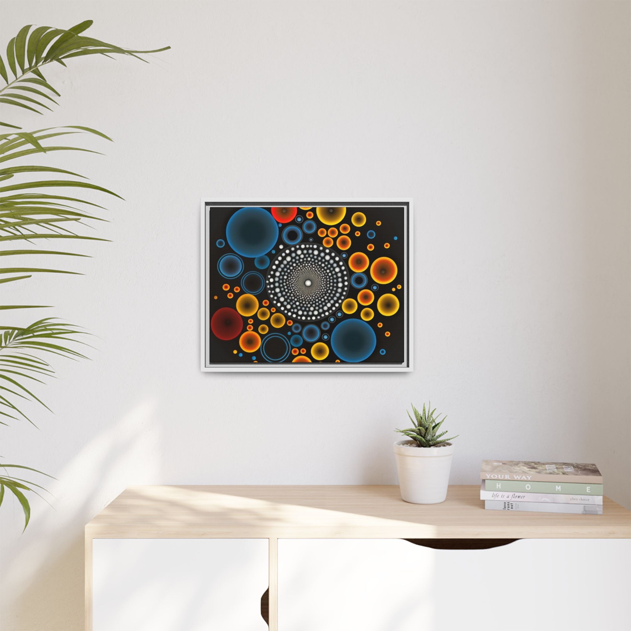 Harmonic Orbits, Matte Canvas, Framed (Multi-color)