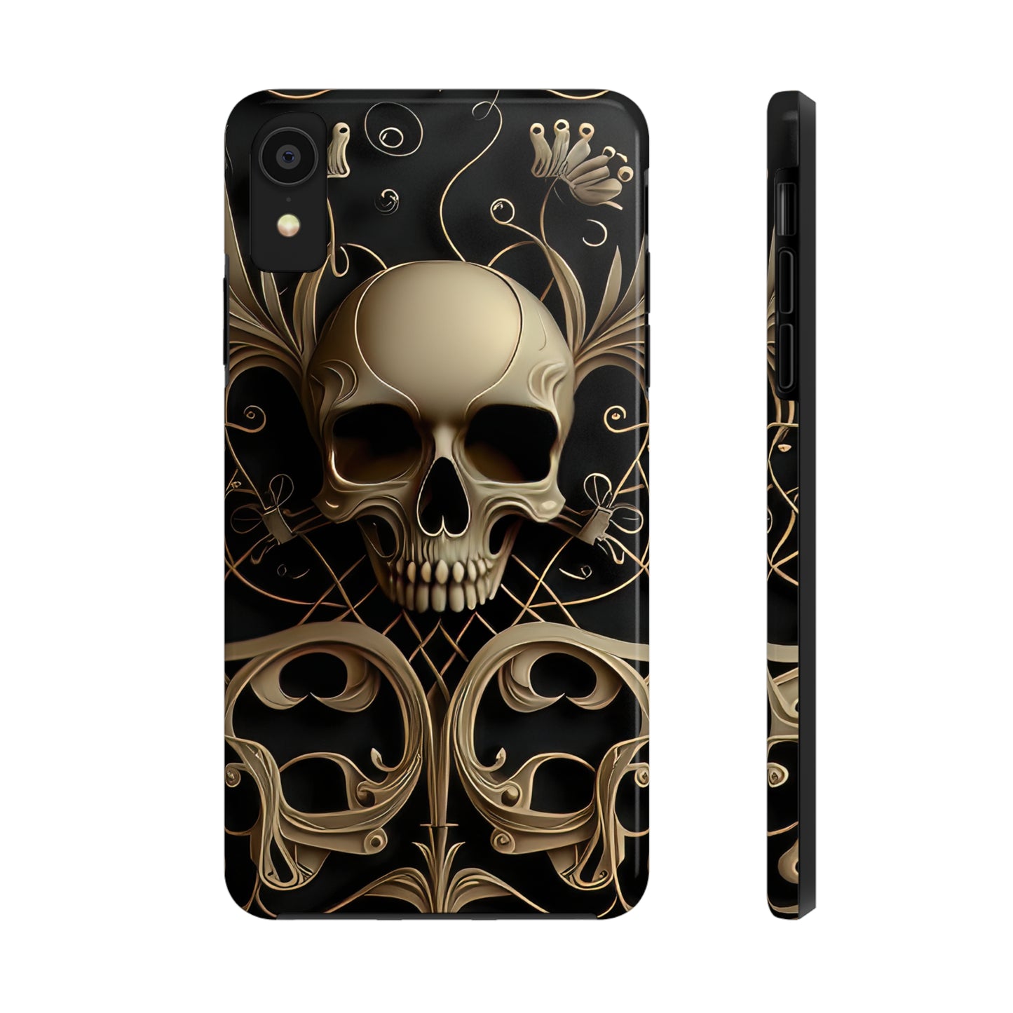 Metallic Chrome Skulls and classic Designed 1 Tough Phone Cases