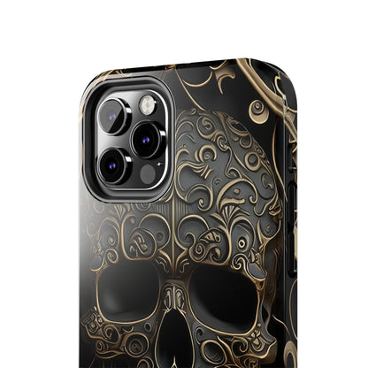 Metallic Chrome Skulls and classic Designed 2 Tough Phone Cases