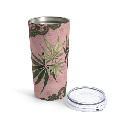 Pink & Lace Marijuana Elegantly Designed 420 Weed Tumbler 20oz