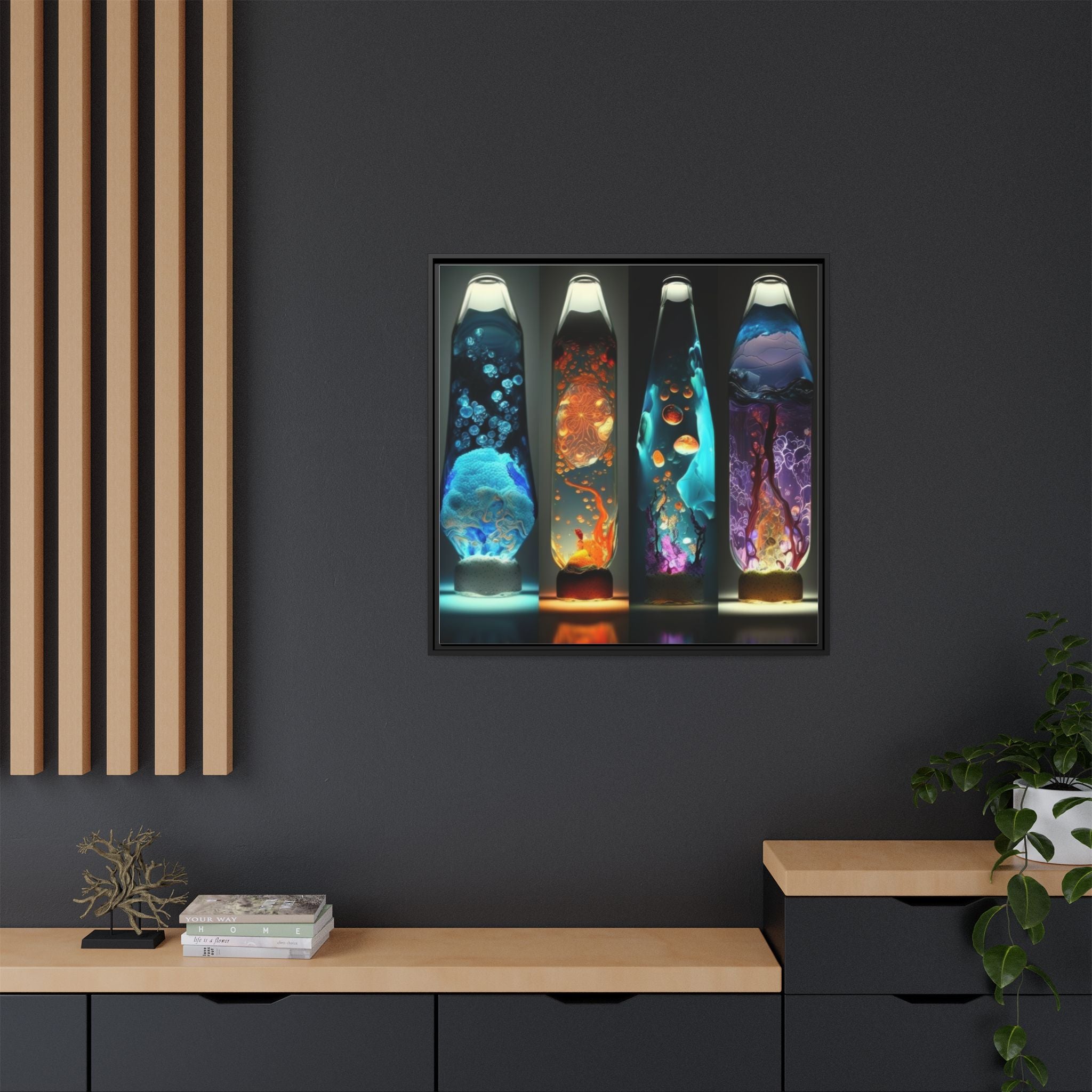 Elemental Currents, Art Print — Colorful Modern Wall Canvas