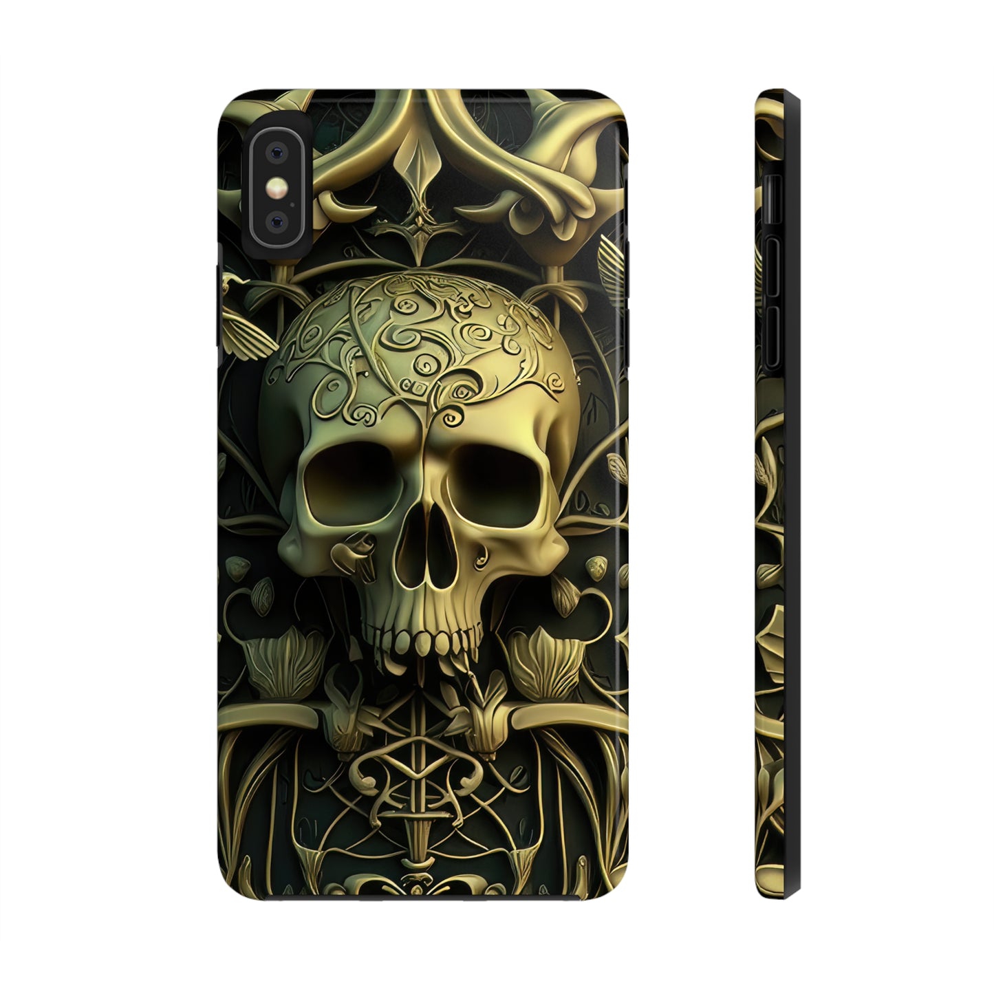 Metallic Chrome Skulls and classic Designed 3 Tough Phone Cases