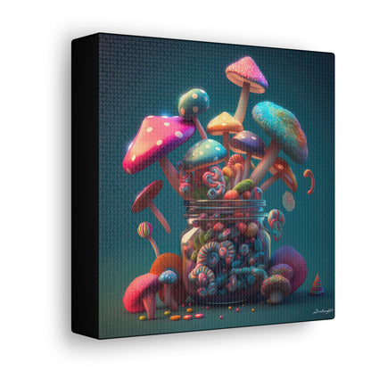 Beautiful Mushroom Luminating Colorful Bliss 11 Canvas Gallery Wraps