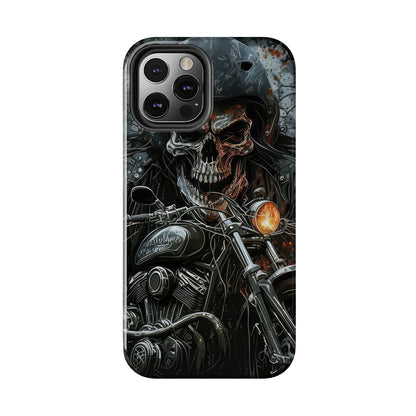 Skull Motorcycle Rider, Ready to Tear Up Road On Beautiful Bike 6 Tough Phone Cases