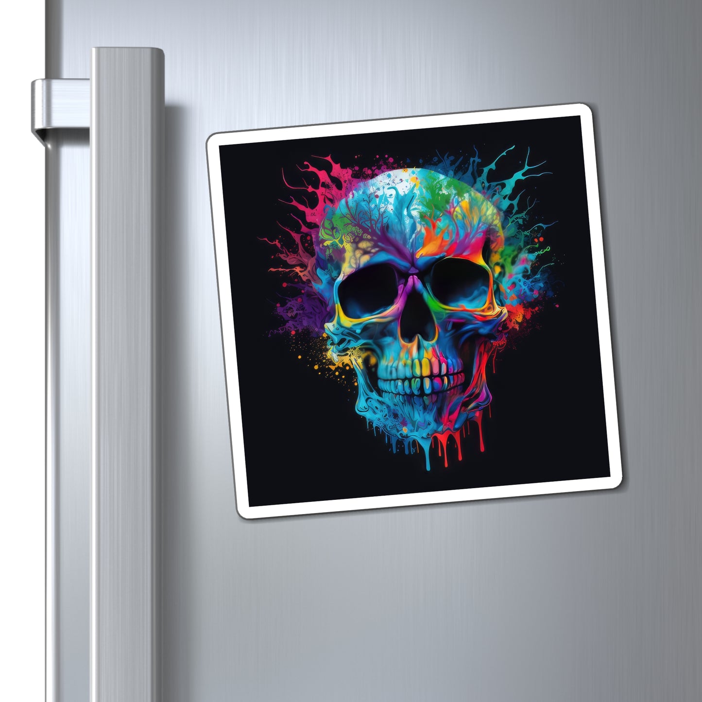 Bold And Beautiful Tie Dye Skulls, Style 3 Magnets