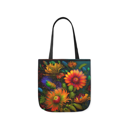 Bold And Beautiful Flowers Style One Polyester Canvas Tote Bag (AOP)