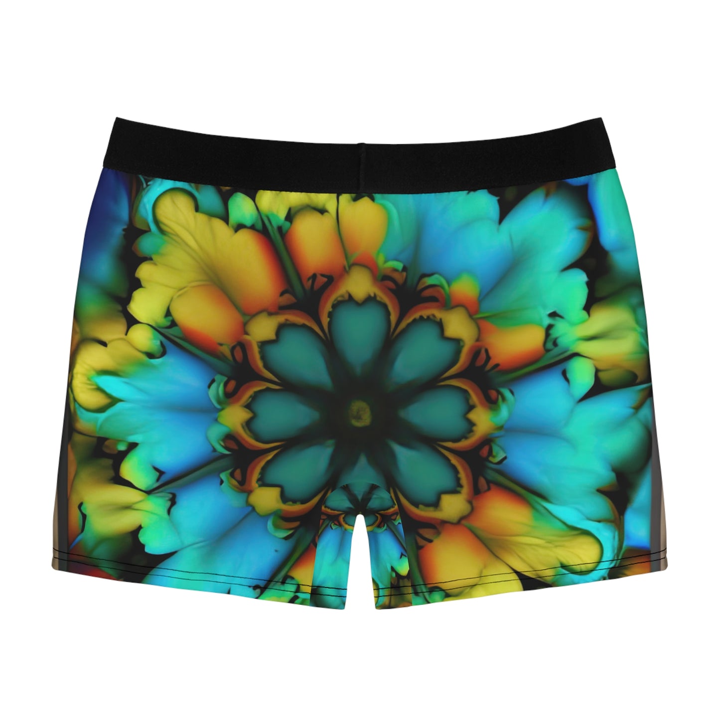 Bold And Beautiful Tie Dye B 3 Blue Yellow Men's Boxer Briefs (AOP)