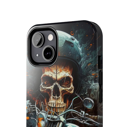 Skull Motorcycle Rider, Ready to Tear Up Road On Beautiful Bike 9 Tough Phone Cases