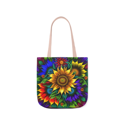 Bold And Beautiful Flowers Style Four Polyester Canvas Tote Bag (AOP)