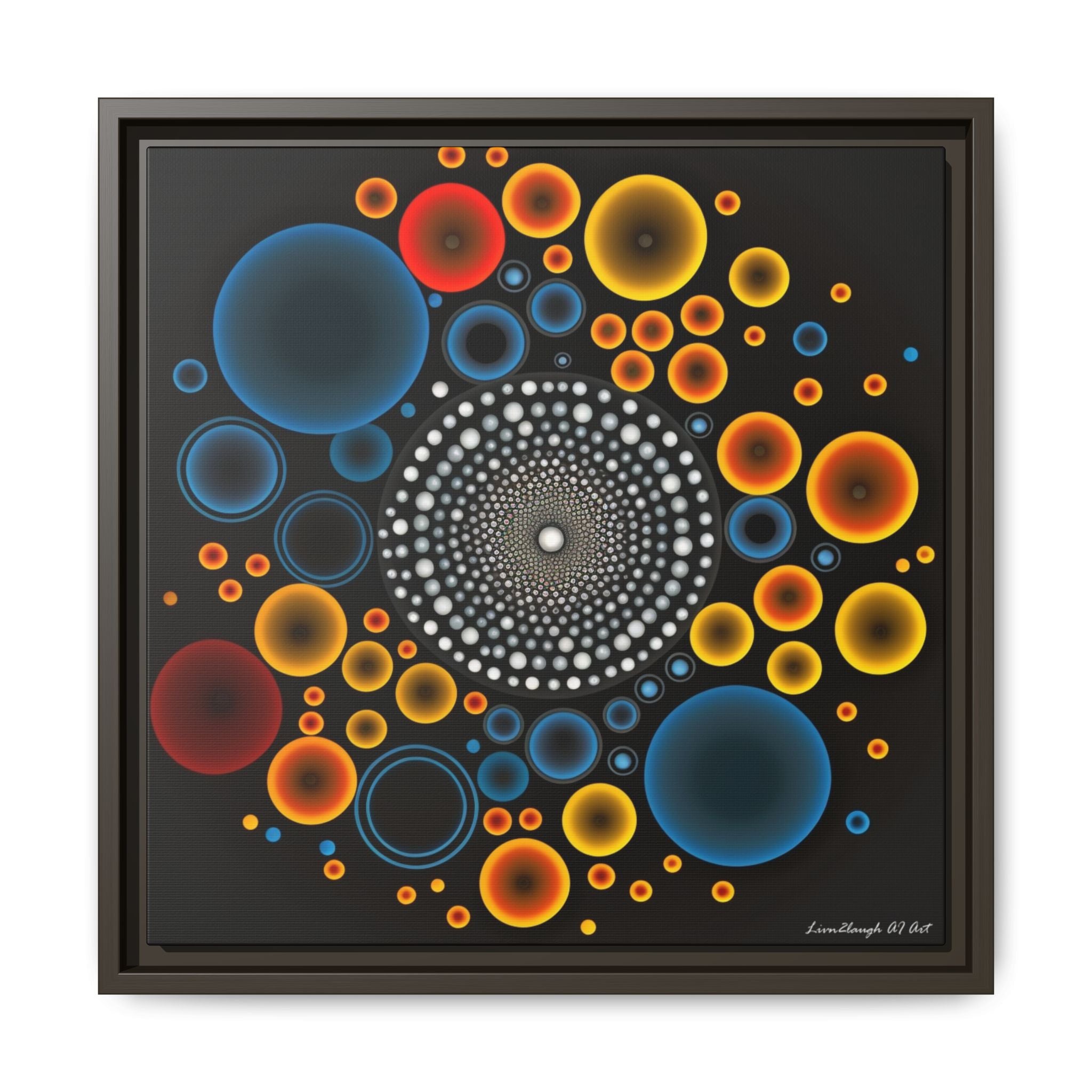 Harmonic Orbits, Matte Canvas, Framed (Multi-color)