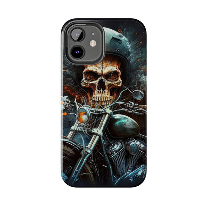 Skull Motorcycle Rider, Ready to Tear Up Road On Beautiful Bike 9 Tough Phone Cases