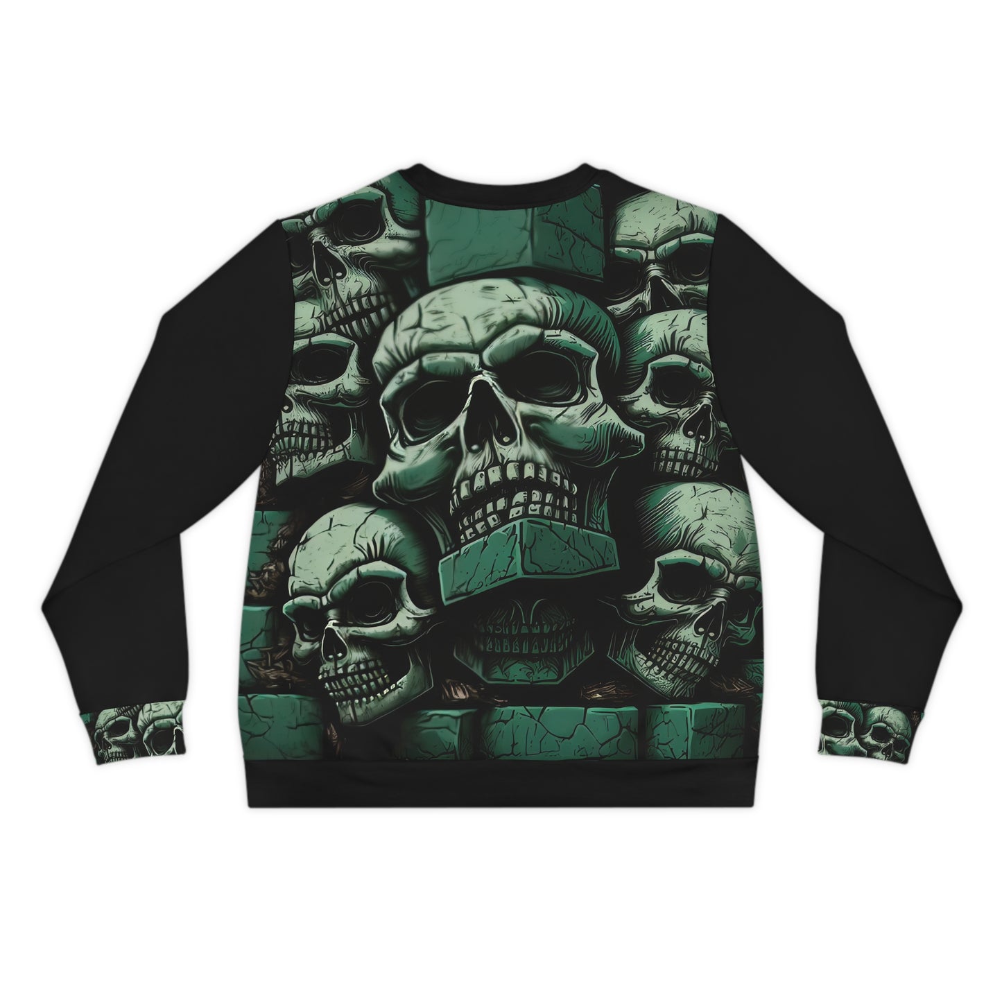 Metallic Chrome Skulls and classic Designed Background Style 12 Lightweight Sweatshirt (AOP)