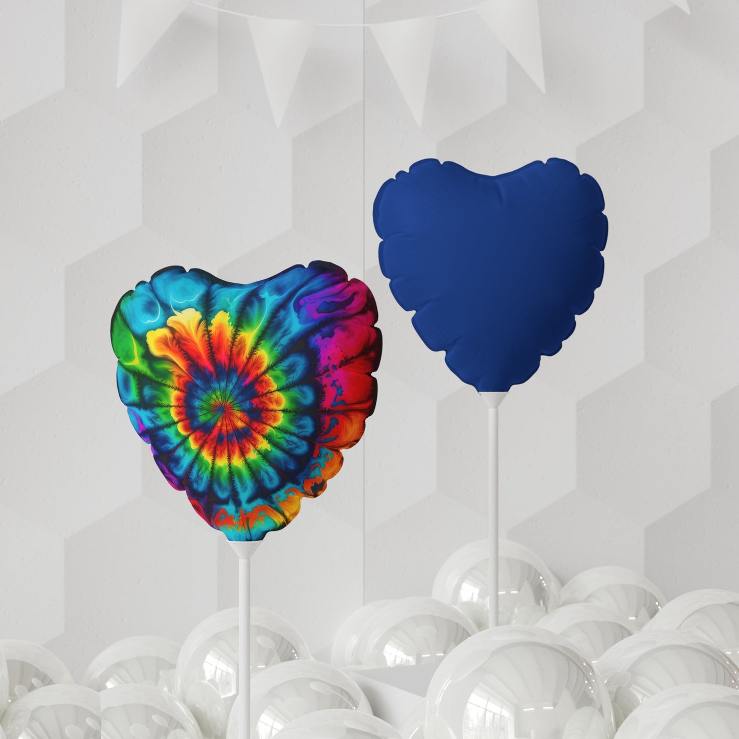 Bold And Beautiful Tie Dye Style 2 Balloon (Round and Heart-shaped), 11"