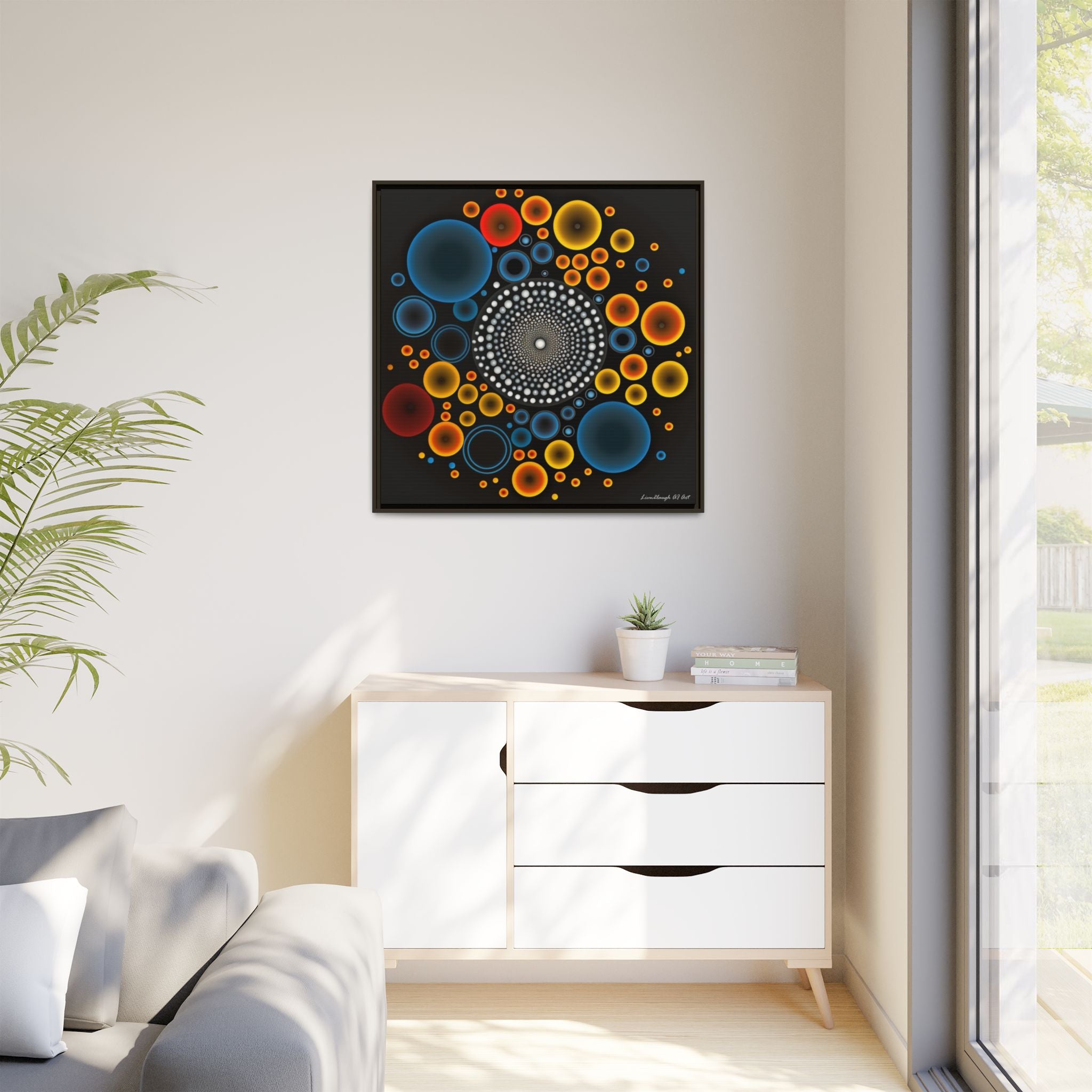 Harmonic Orbits, Matte Canvas, Framed (Multi-color)