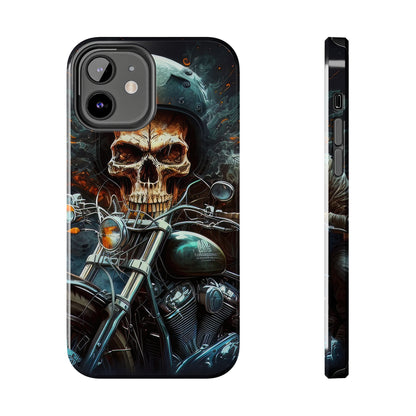 Skull Motorcycle Rider, Ready to Tear Up Road On Beautiful Bike 9 Tough Phone Cases