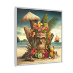 Tiki Dreams by the Shore, Art Print — Colorful Modern Wall Canvas