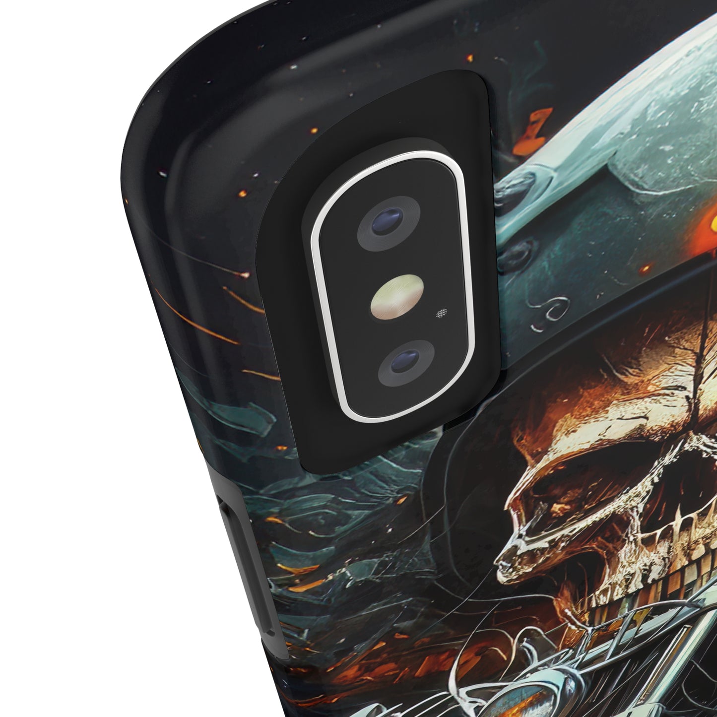 Skull Motorcycle Rider, Ready to Tear Up Road On Beautiful Bike 9 Tough Phone Cases