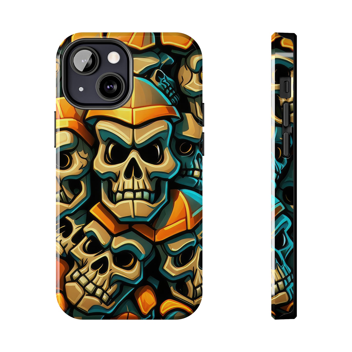 Metallic Chrome Skulls and classic Designed 16 Tough Phone Cases