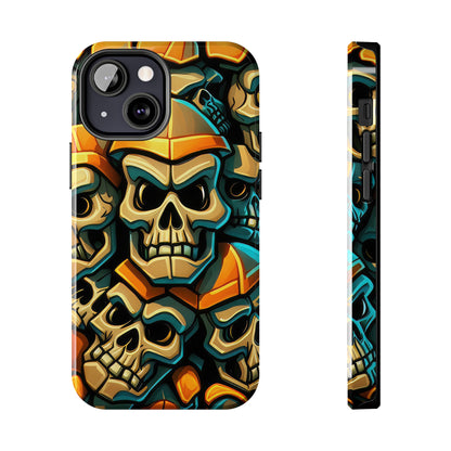 Metallic Chrome Skulls and classic Designed 16 Tough Phone Cases