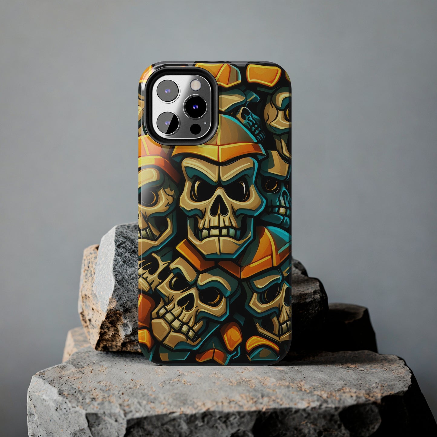 Metallic Chrome Skulls and classic Designed 16 Tough Phone Cases