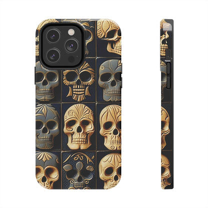 Metallic Chrome Skulls and classic Designed 17 Tough Phone Cases