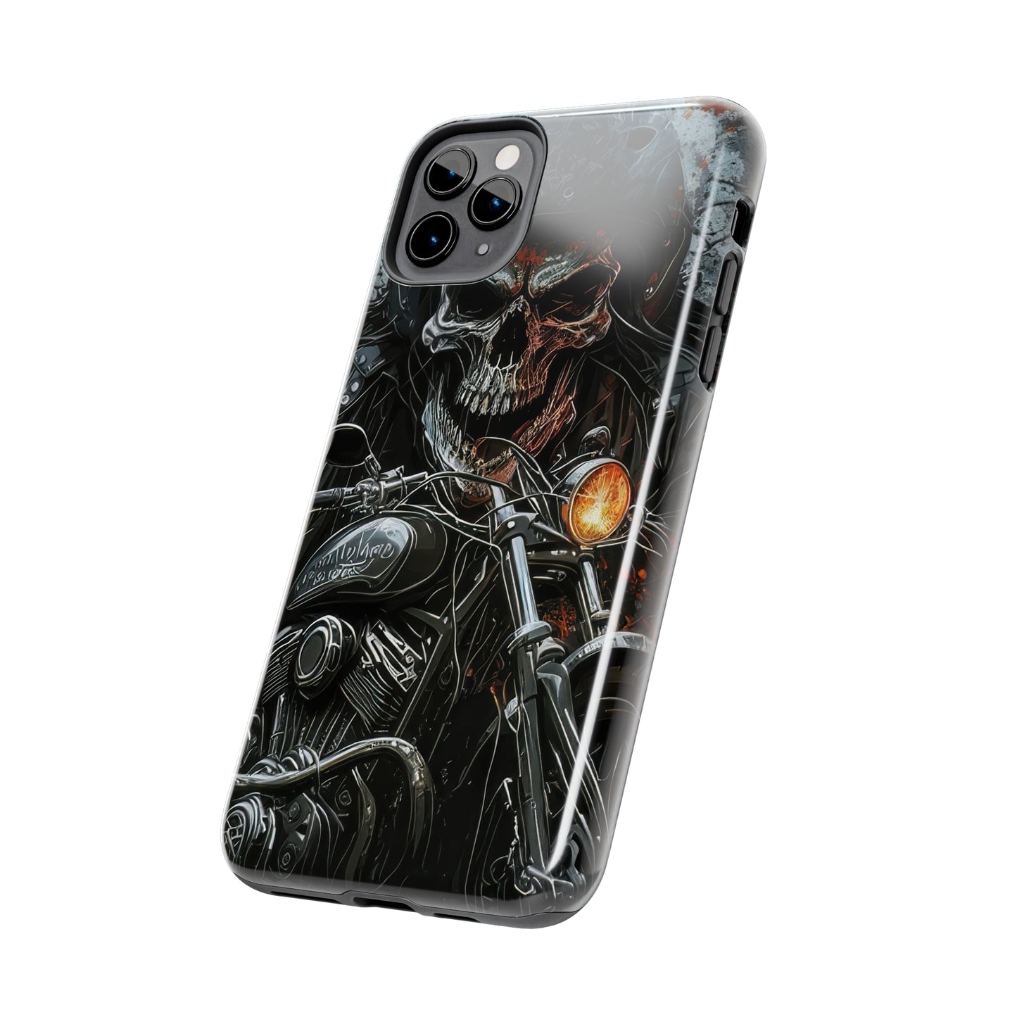 Skull Motorcycle Rider, Ready to Tear Up Road On Beautiful Bike 6 Tough Phone Cases