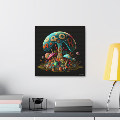 Beautiful Mushroom Colorful Uniquely Detailed Canvas Gallery Wraps