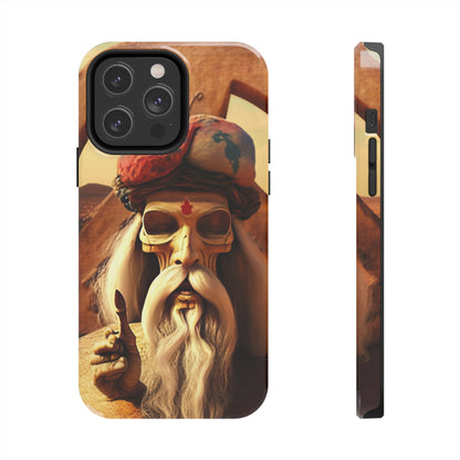 Wise Man In Dessert With Beard And Peace Sign Tough Phone Cases