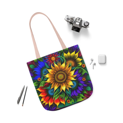 Bold And Beautiful Flowers Style Four Polyester Canvas Tote Bag (AOP)