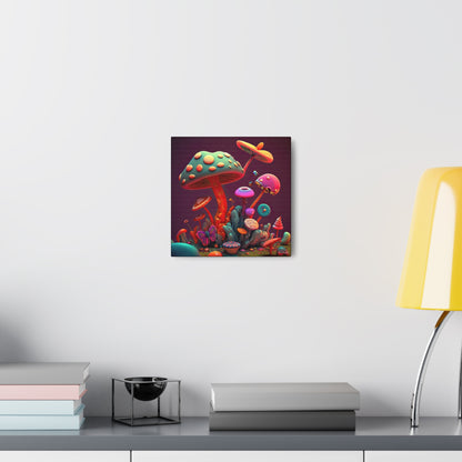 Beautiful Mushroom Luminating Colorful Bliss 2 Canvas Gallery Wraps