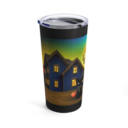 Gorgeous Colors And Textures Fall Night With Beautiful Moon -Cat And Home Tumbler 20oz