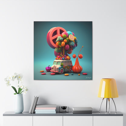 Fantastic Gummie Hippie Peace Sign 4 Canvas Gallery Wraps