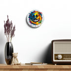Happy Tie Dye Face Style 3 Wall Clock