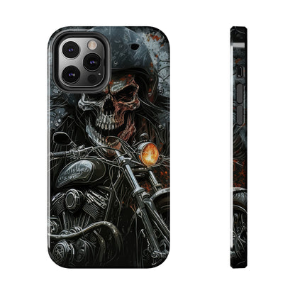 Skull Motorcycle Rider, Ready to Tear Up Road On Beautiful Bike 6 Tough Phone Cases