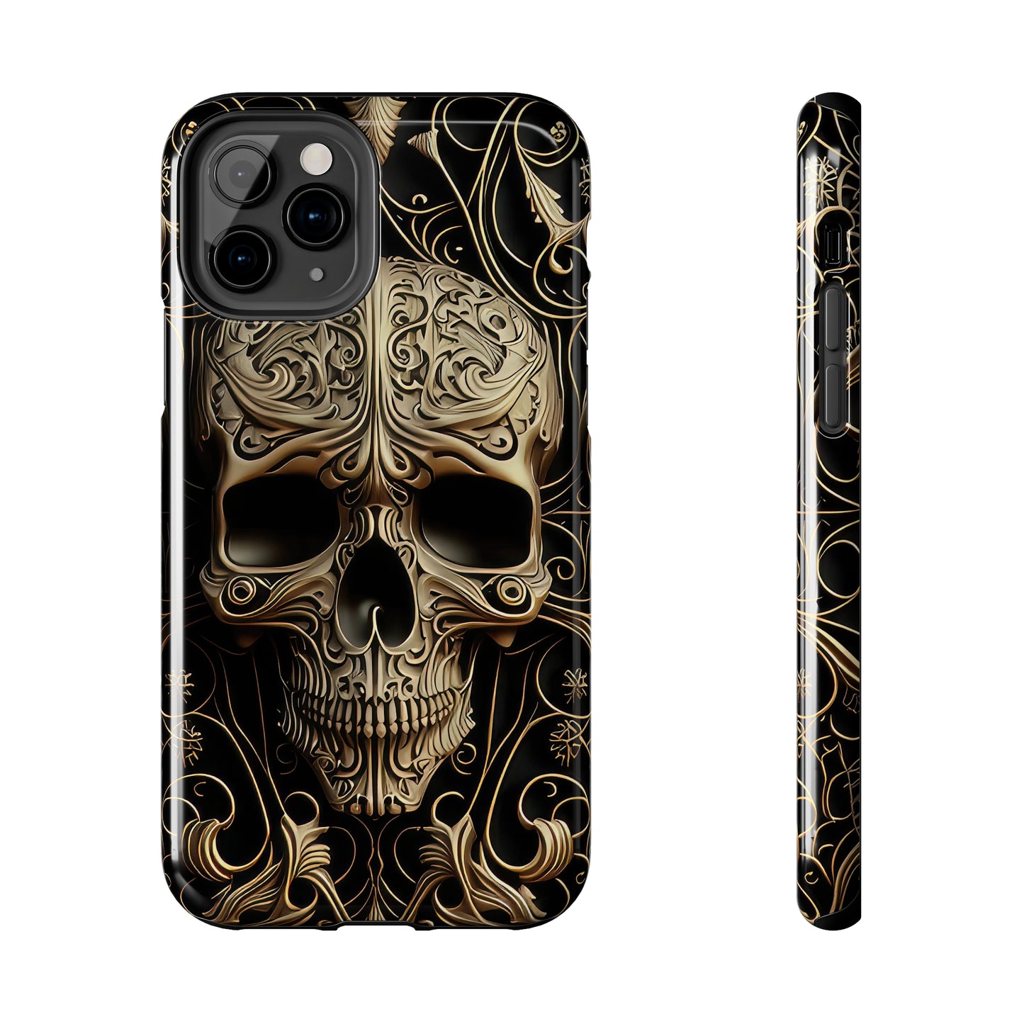 Metallic Chrome Skulls and Classic Designed 8 Tough Phone Cases